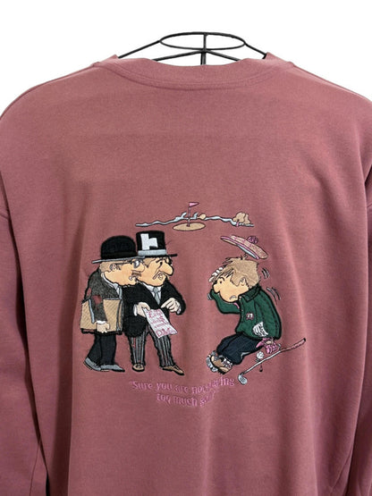 90s Golf Embroidery Humour Sweatshirt Large