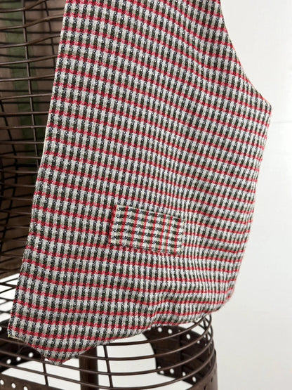 Vintage Cropped Patchwork Waistcoat Reversible