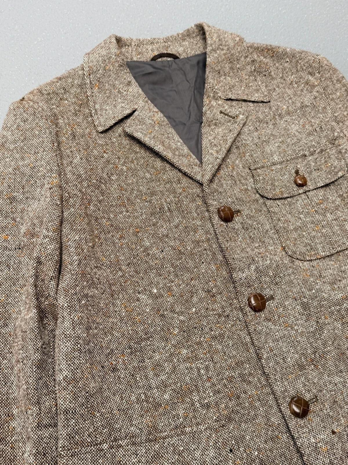 1970s Field Jacket Wool Beige Mens Large