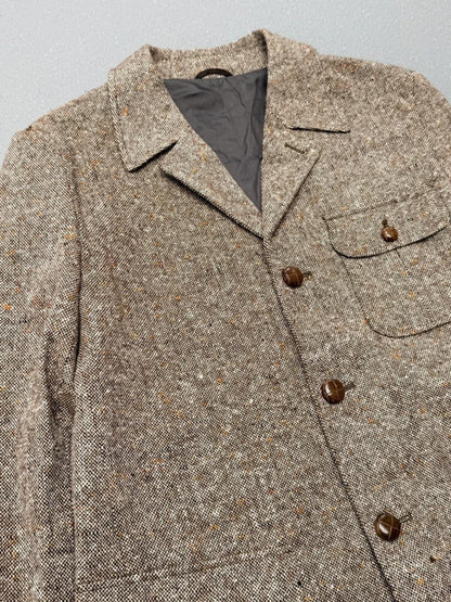 1970s Field Jacket Wool Beige Mens Large