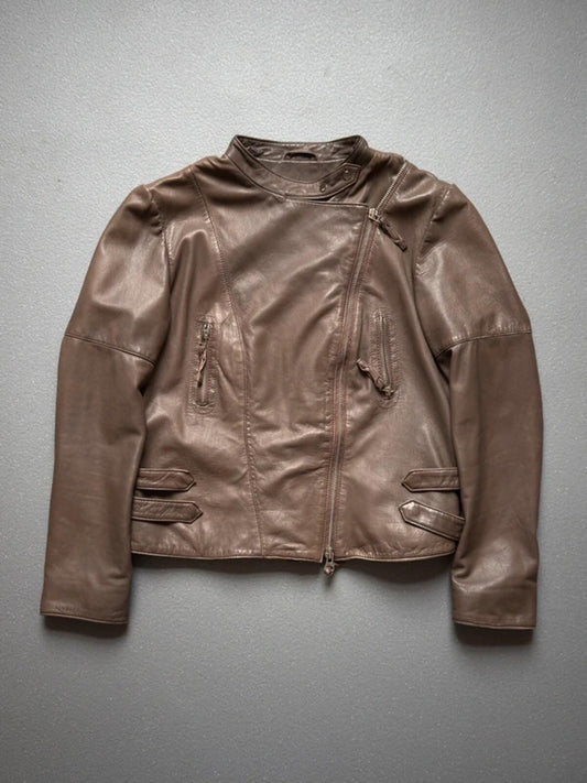 DNA Amsterdam Butter Soft Lamb Leather Asymmetrical Jacket Large