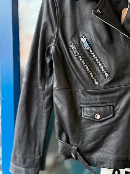 Barneys Leather Jacket Biker Perfecto Small Mens