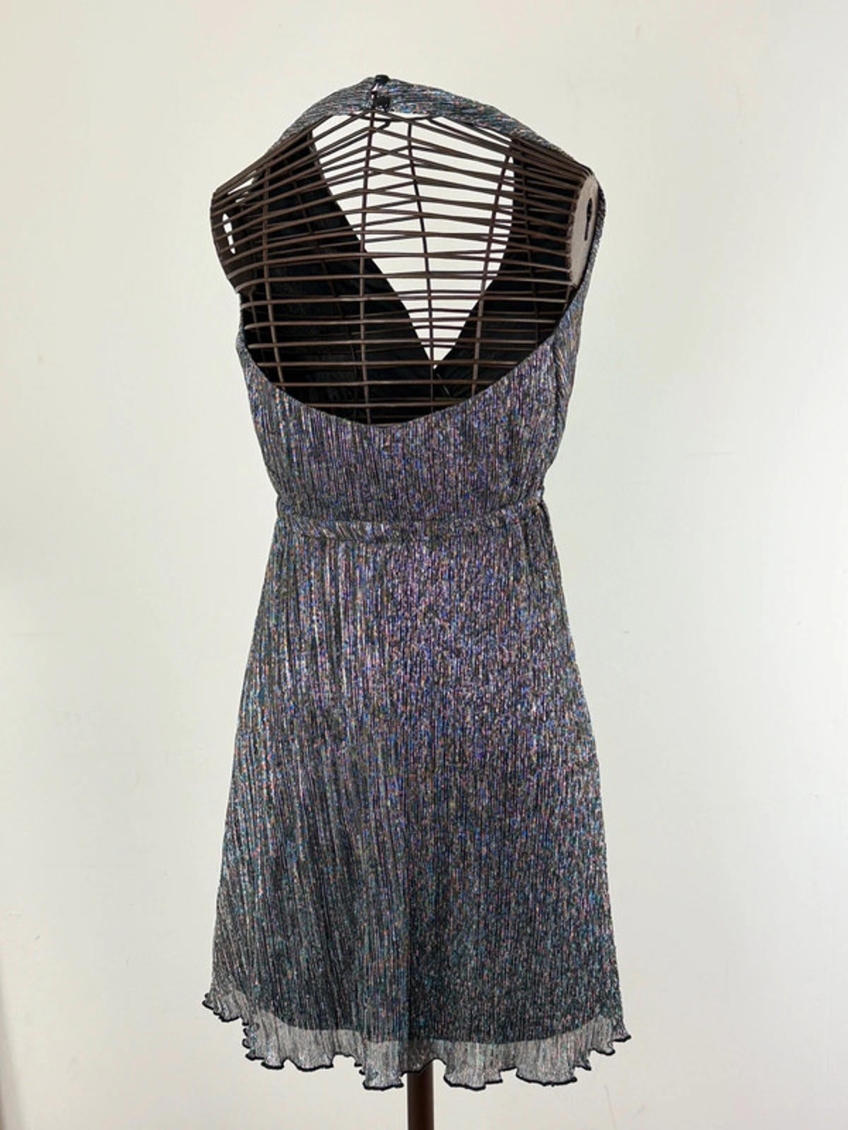 Metallic Backless Dress Size 4 Y2K Miss Selfridge