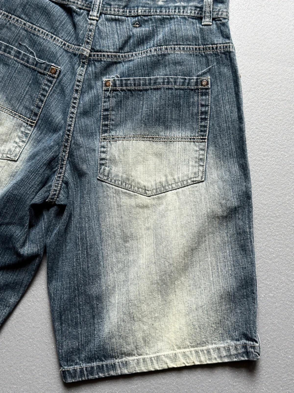 Southpole Faded Blue Jorts 35”