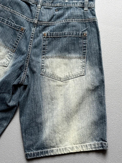 Southpole Faded Blue Jorts 35”
