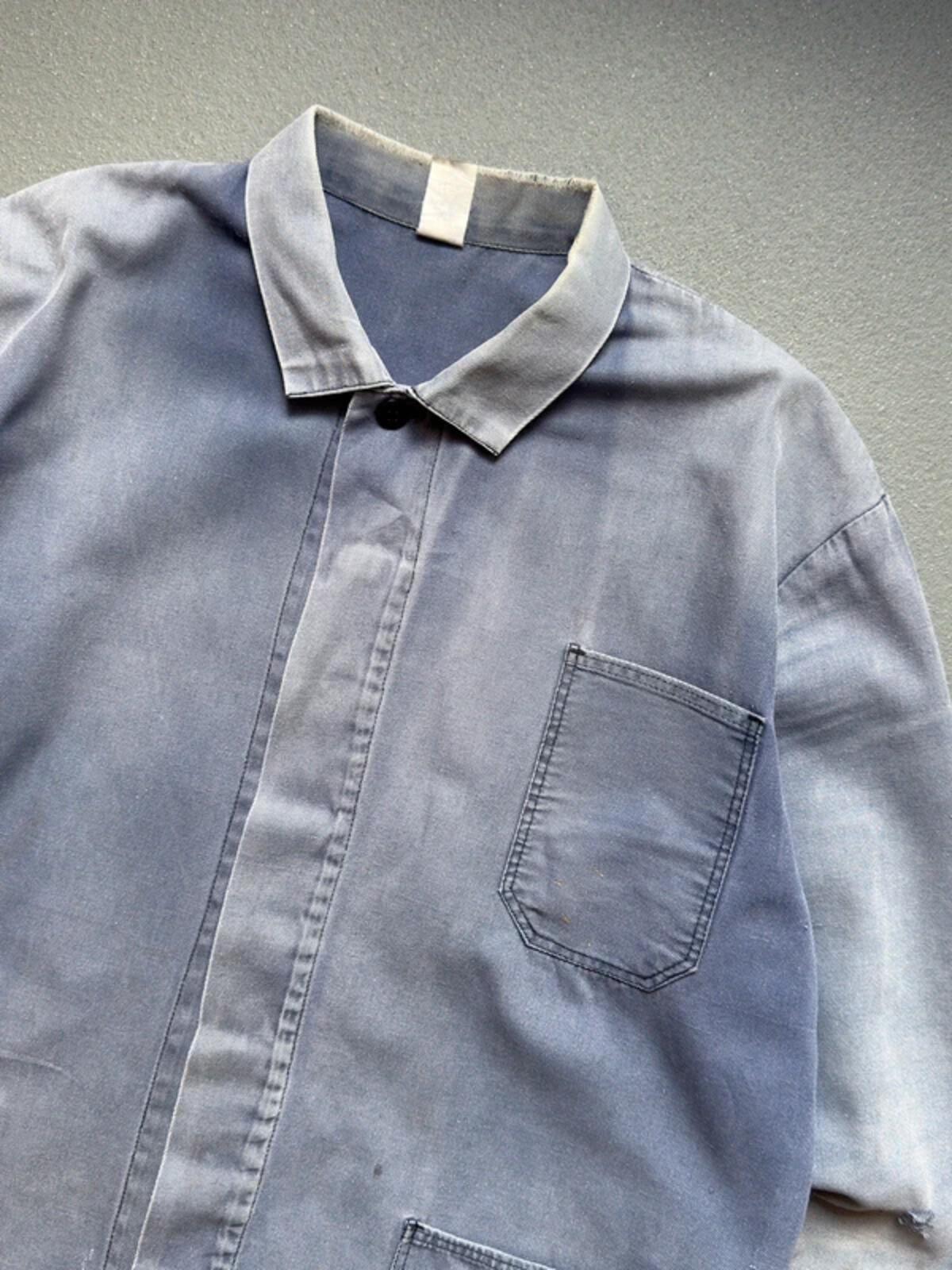 Vintage 70s Sun Faded French Work Jacket XL