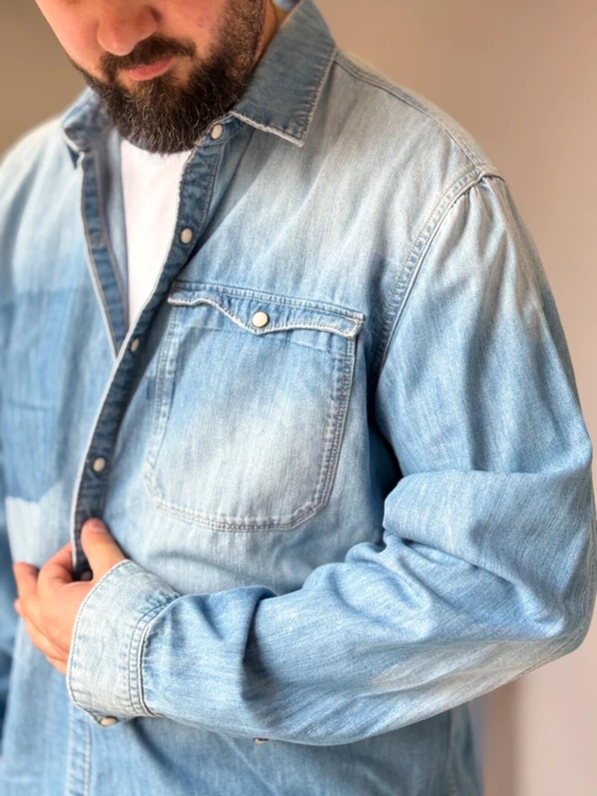 G Star Raw Ghost Pocket Denim Shirt 2XL