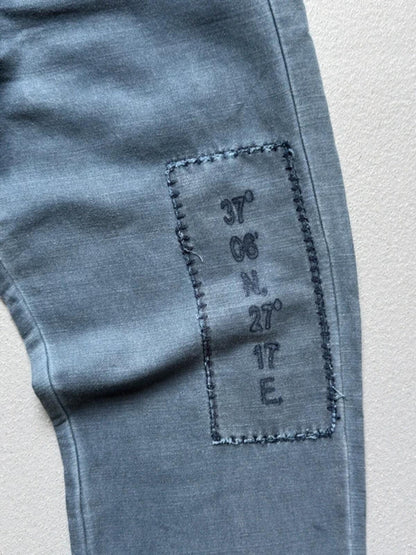 Mavi Patchwork Cotton Trousers 32” Navy