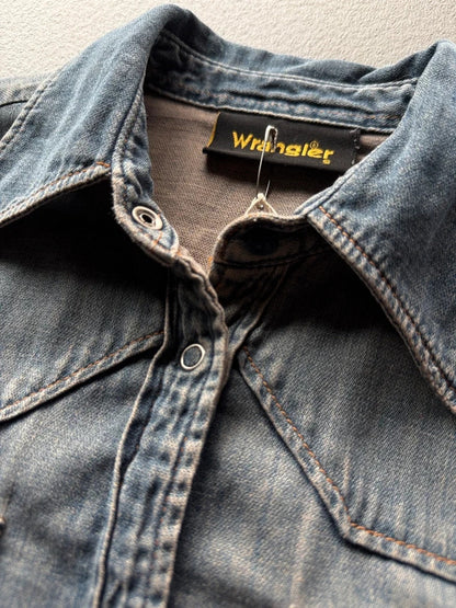 Vintage 90s Wrangler Denim Western Shirt – Women’s Small