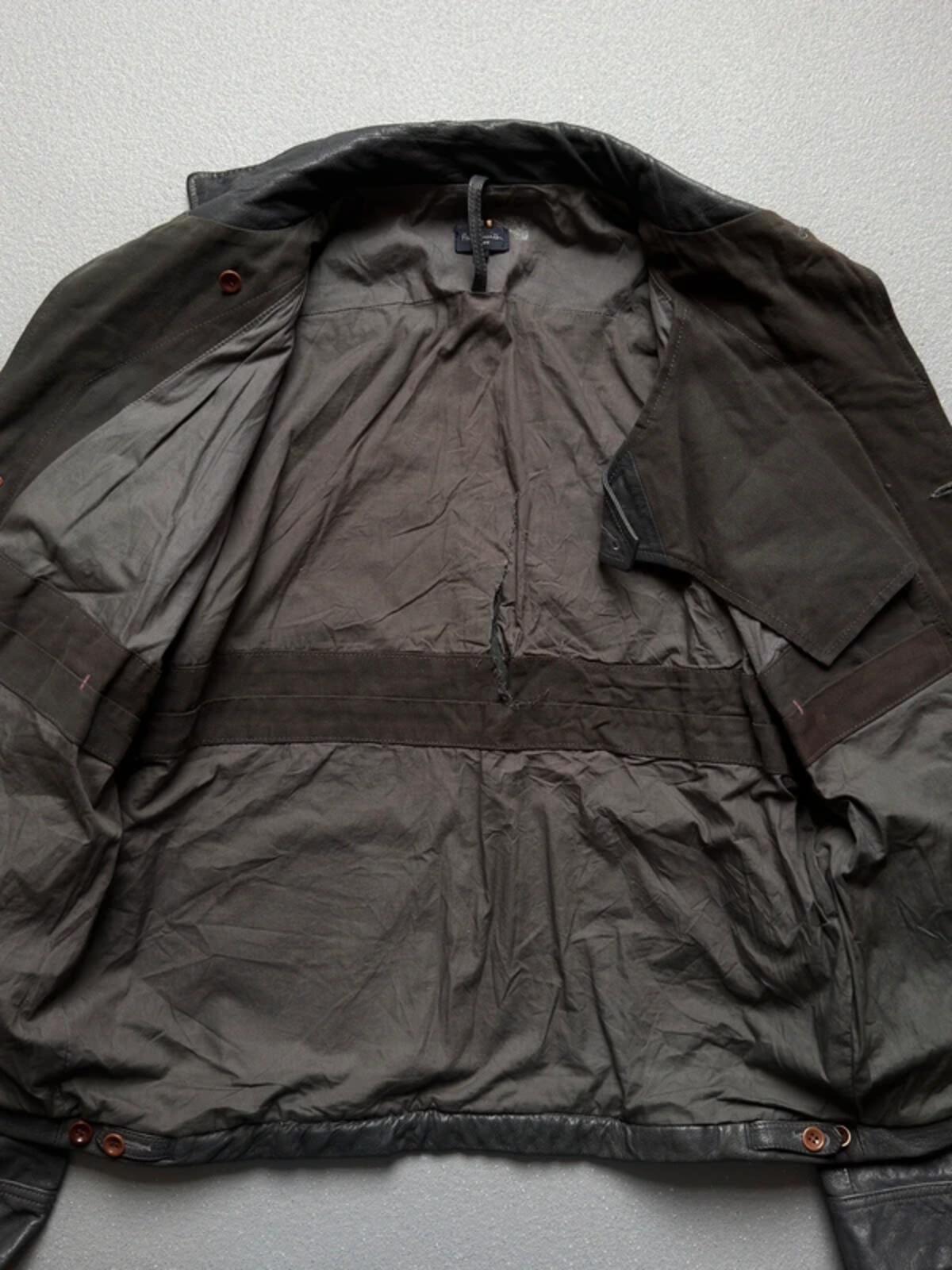 Paul Smith 2000s Leather Utility Jacket Large
