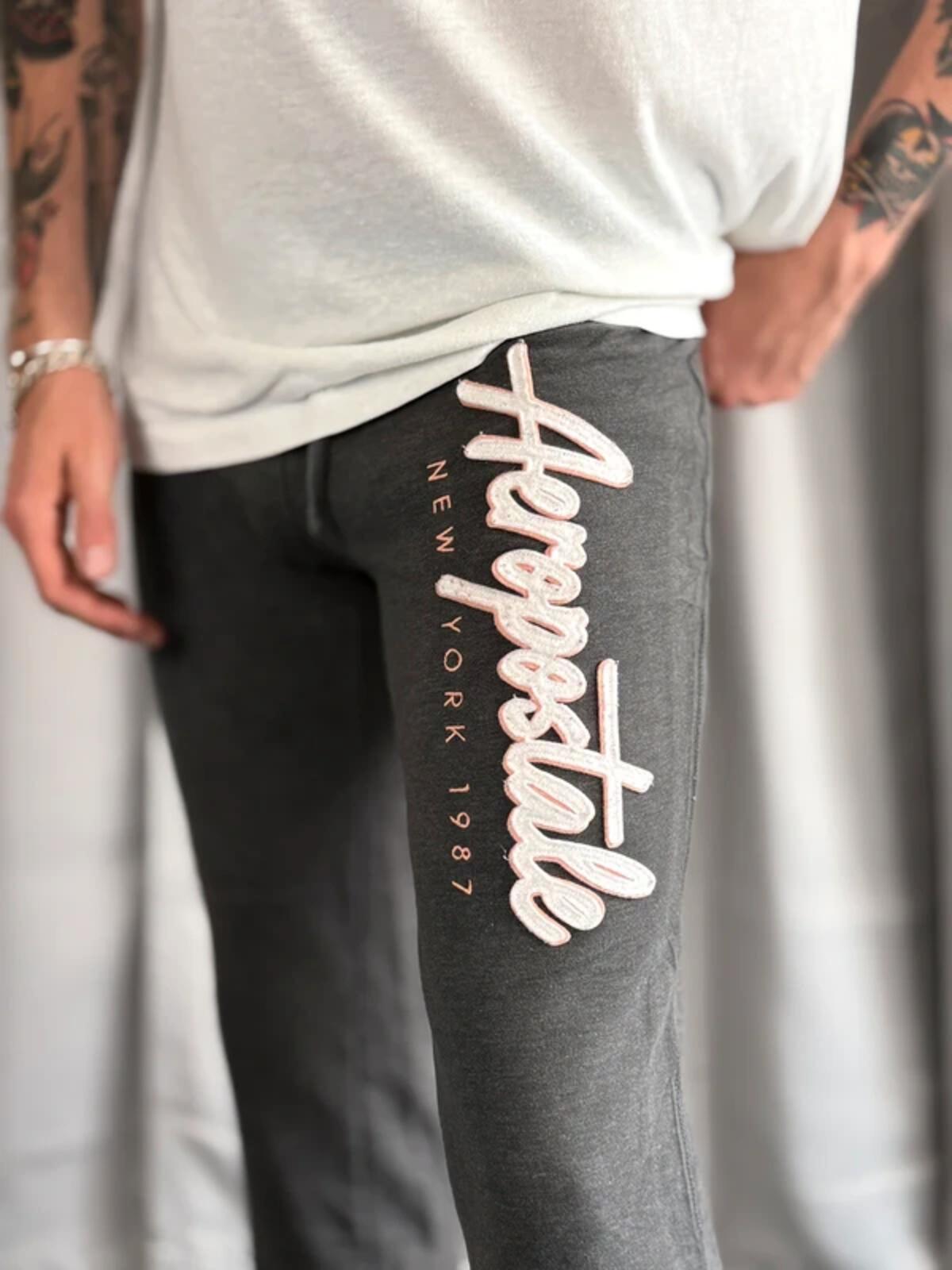 Aeropostale Y2K Bootcut Jogging Bottoms Medium Ladies