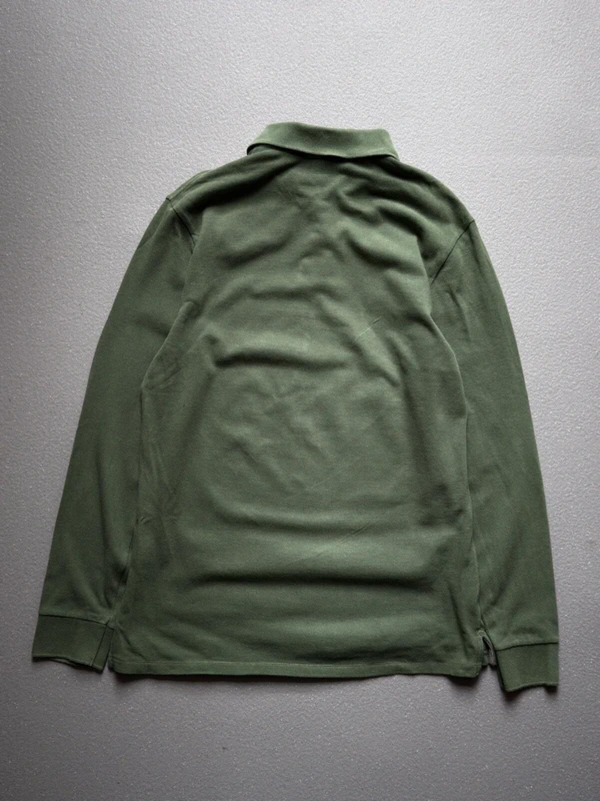 Paul Smith Zebra Long Sleeve Green Polo Shirt Medium