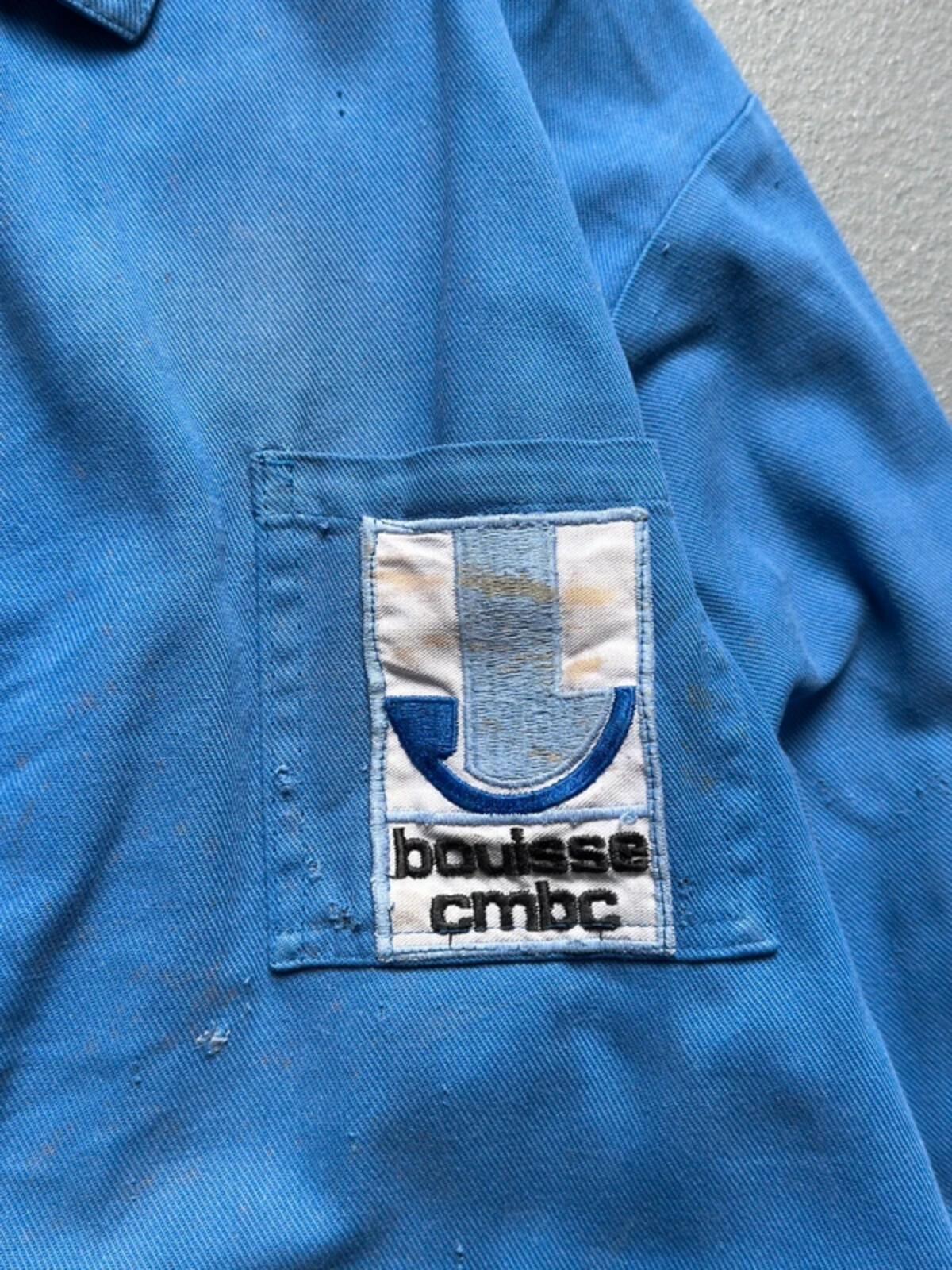Vintage French Workwear Jacket Large Faded