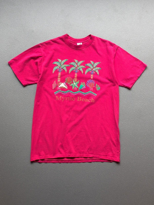 Vintage Jerzees Myrtle Beach Colourful T Shirt Large