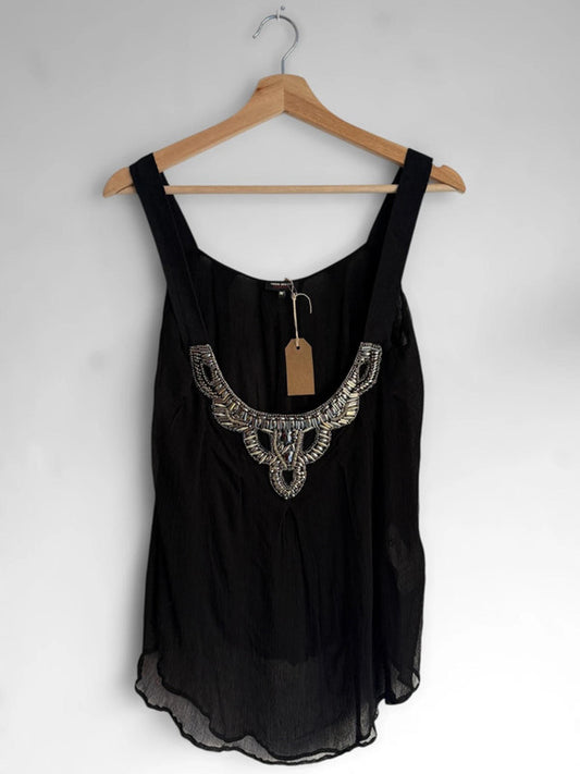 Miss Sixty Y2K Sheer Party Strap Top Medium