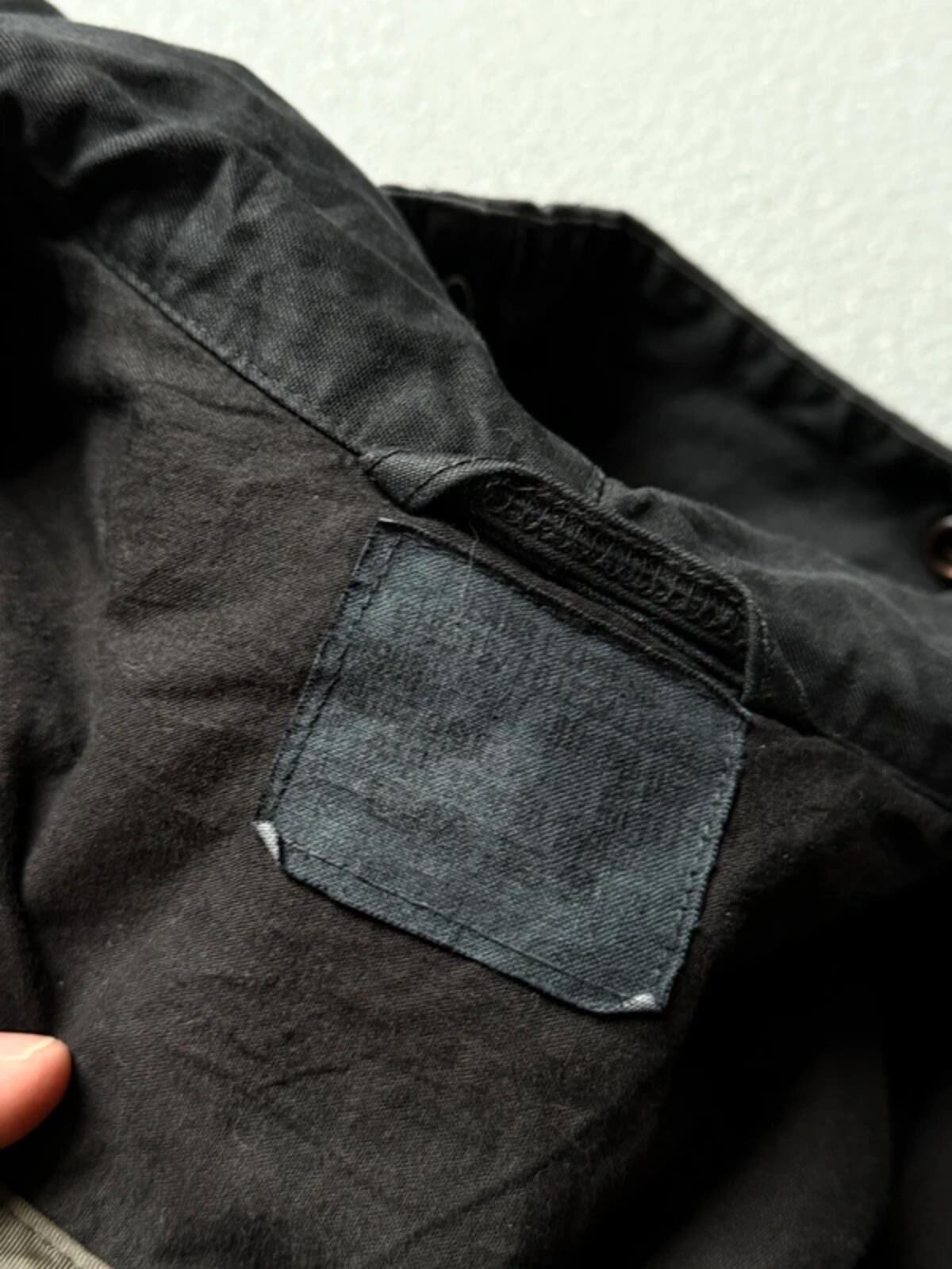 80s Black German Military Parka Large