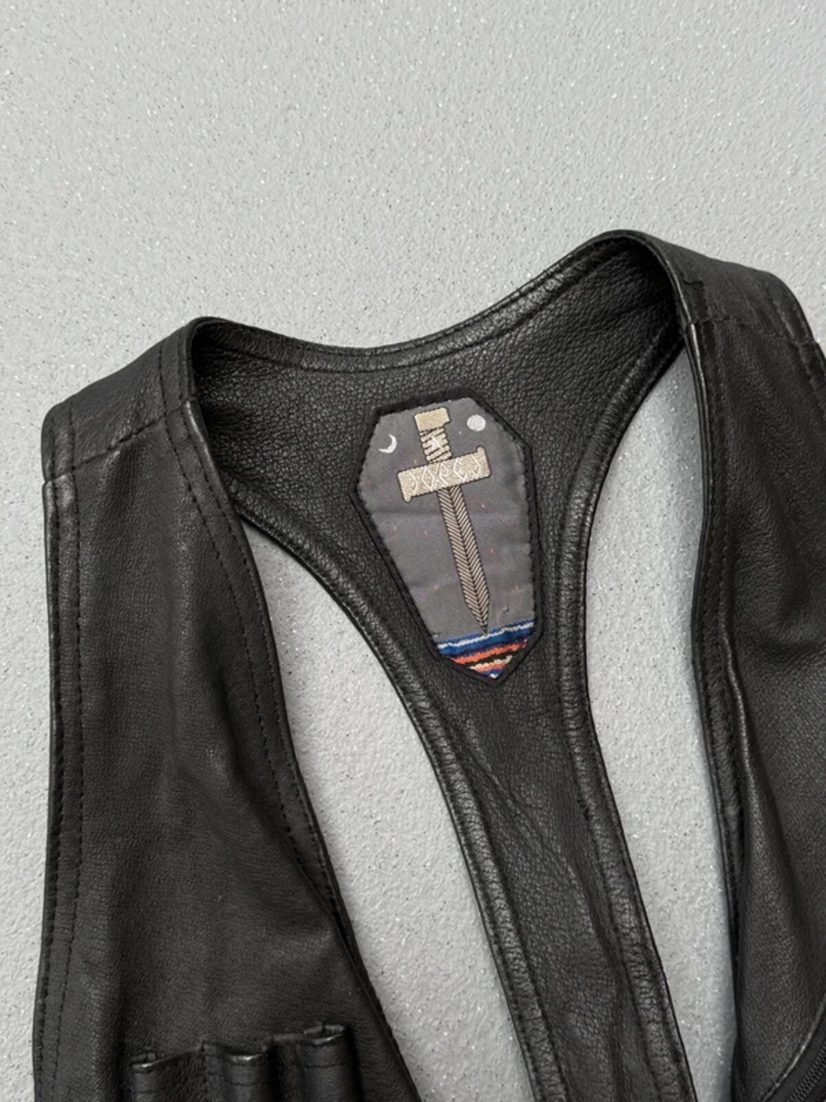 Vintage Leather Utility Vest Jopej