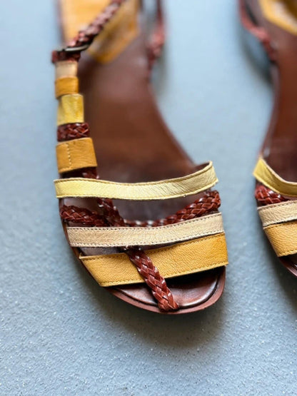 Miss Sixty Y2K Plaited Strappy Sandals Uk 6 / EU 39
