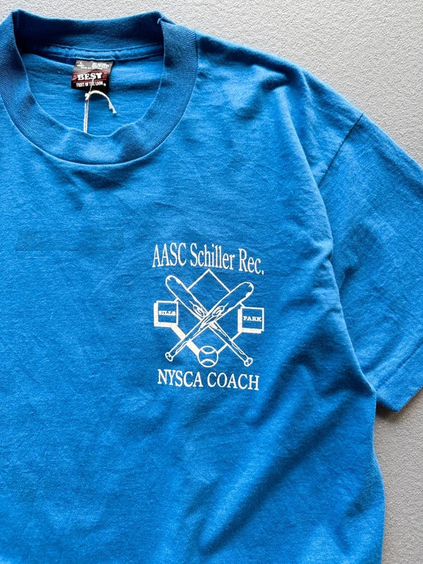 Vintage Single Stitch Baseball Coach Graphic T-Shirt – Size Large – USA Made