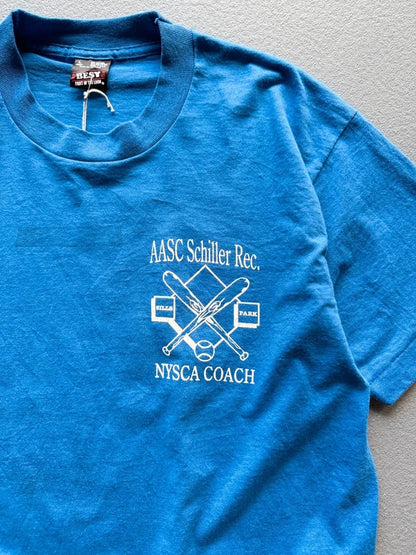 Vintage Single Stitch Baseball Coach Graphic T-Shirt – Size Large – USA Made