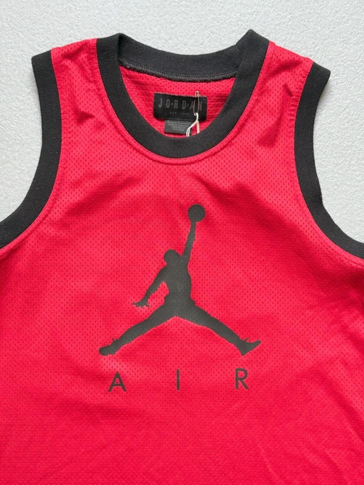 Air Jordan Red Black Basketball Jersey Small