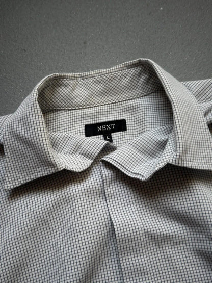 90s Next Vintage Casual Short Sleeve Check Shirt Large