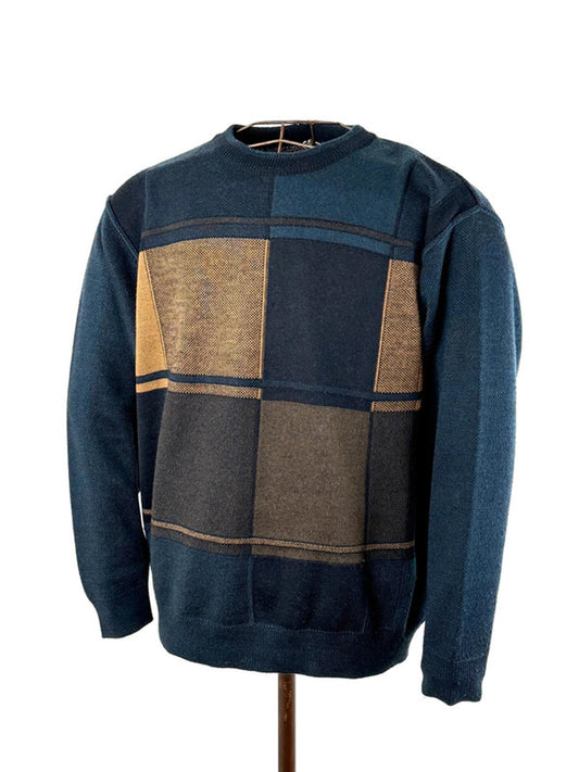 Art Deco Style 80s Knitted Sweater Large