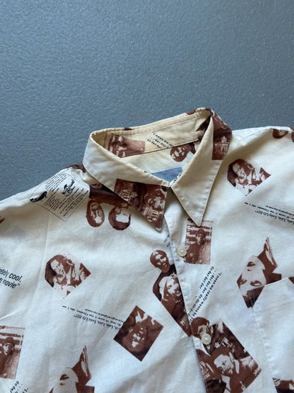 Vintage 80s Photo Print Shirt XL