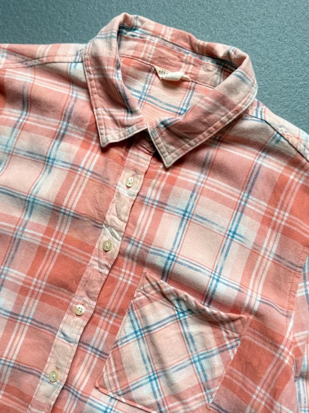 Aeropostale Light Check Shirt Large Ladies Pastel Y2K Indie