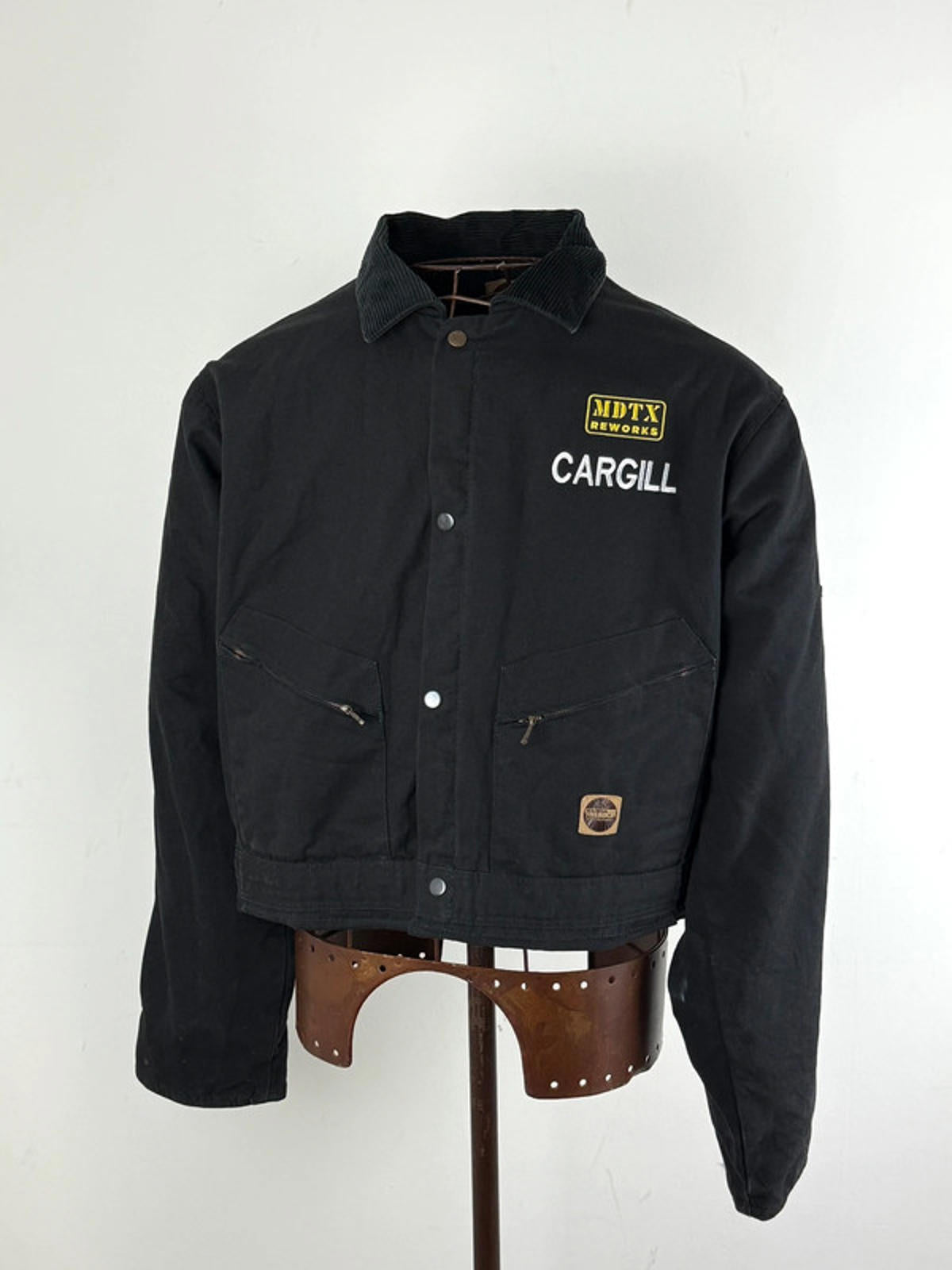 Cropped Black Detroit Work Jacket Large