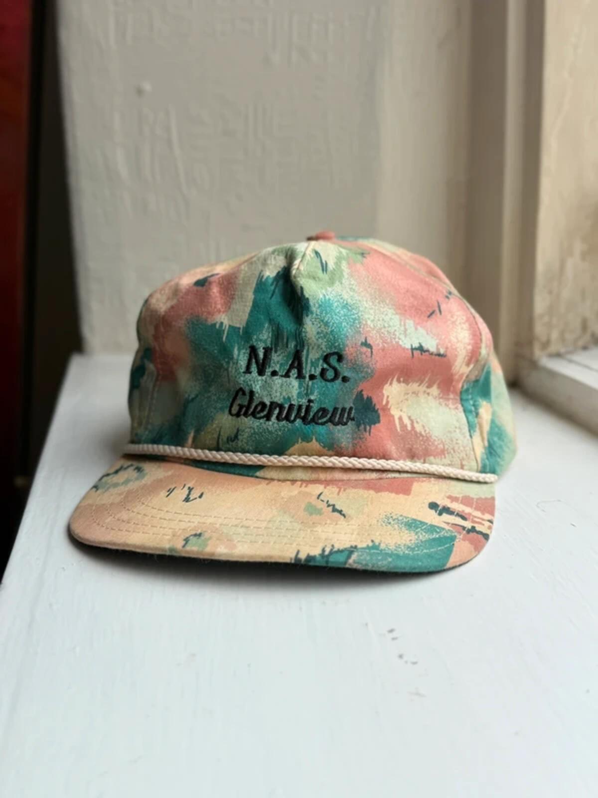 Vintage Camo Print 80s SnapBack Cap