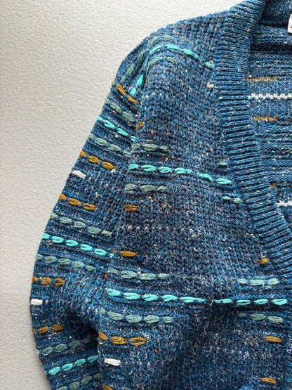 Vintage Cosby Style Grunge Cardigan Medium