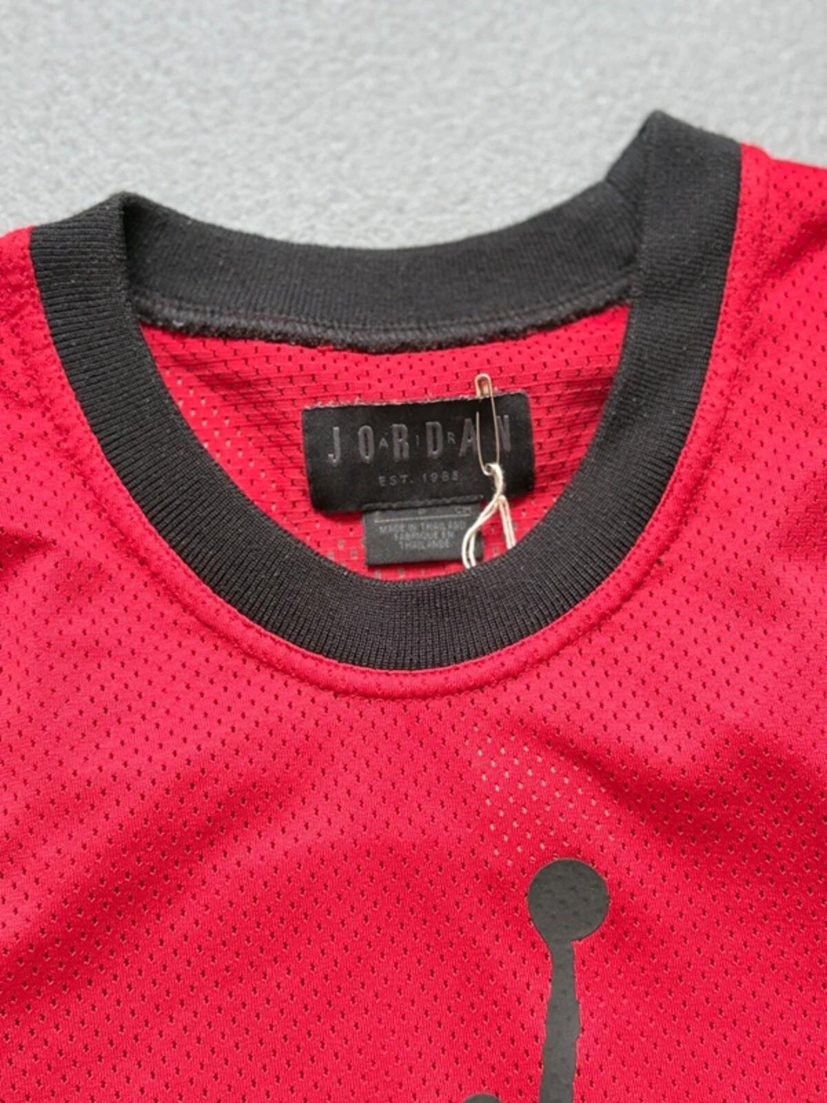 Air Jordan Red Black Basketball Jersey Small