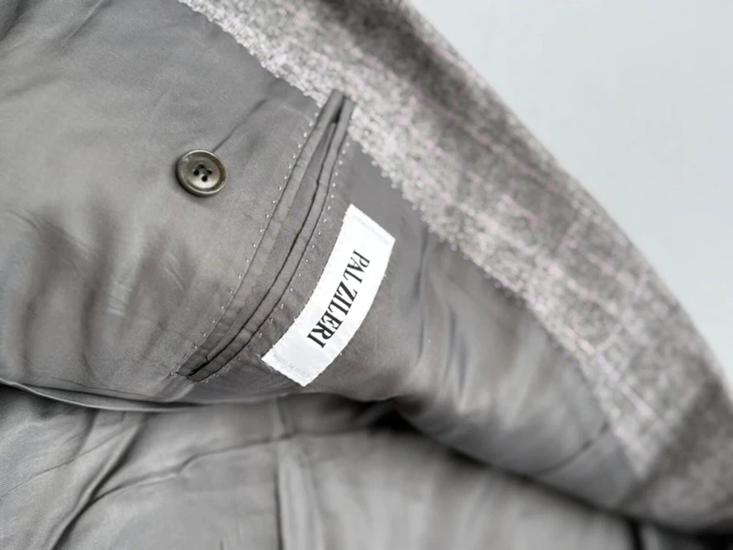 Pal Zileri Grey Lilac Check Wool Jacket IT50