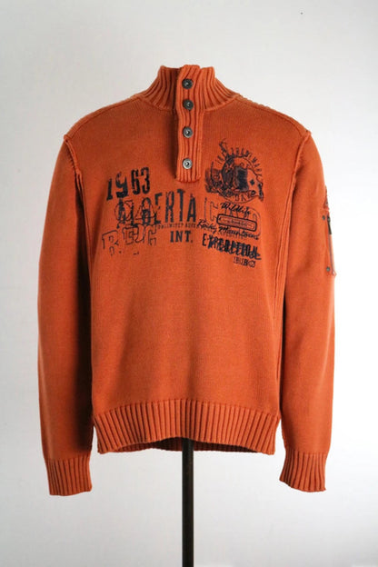 Y2K Camp David Chunky Cotton Utility Jumper XL