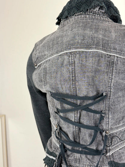 Y2K Cropped Gothic Blazer Jacket XS