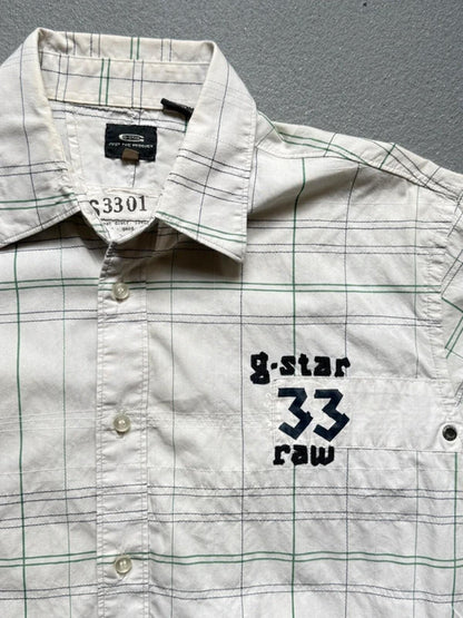 G Star Raw Y2K Short Sleeve Check Shirt Large