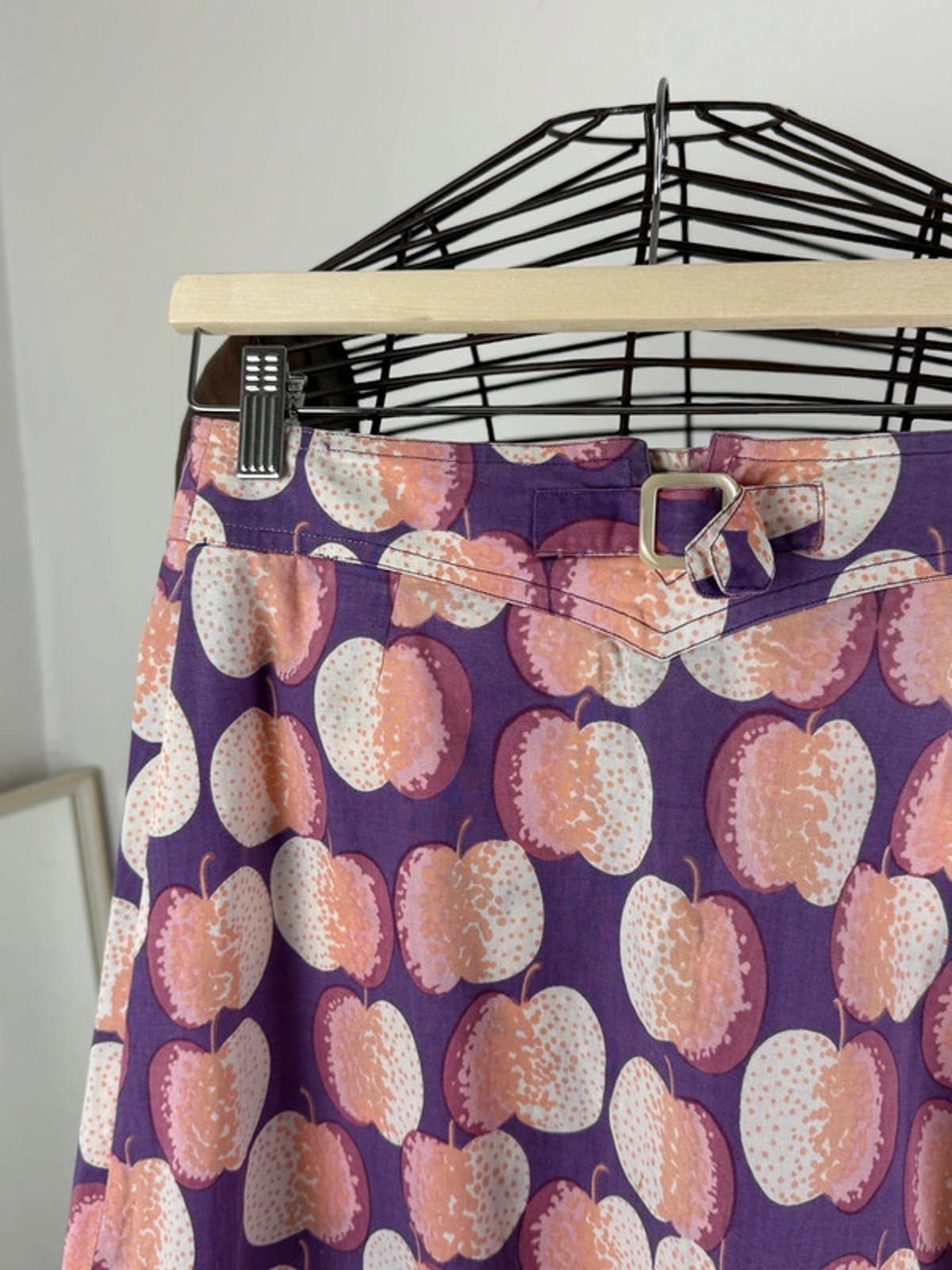 Apple Print Y2K Mini Skirt Size 8 / 28”