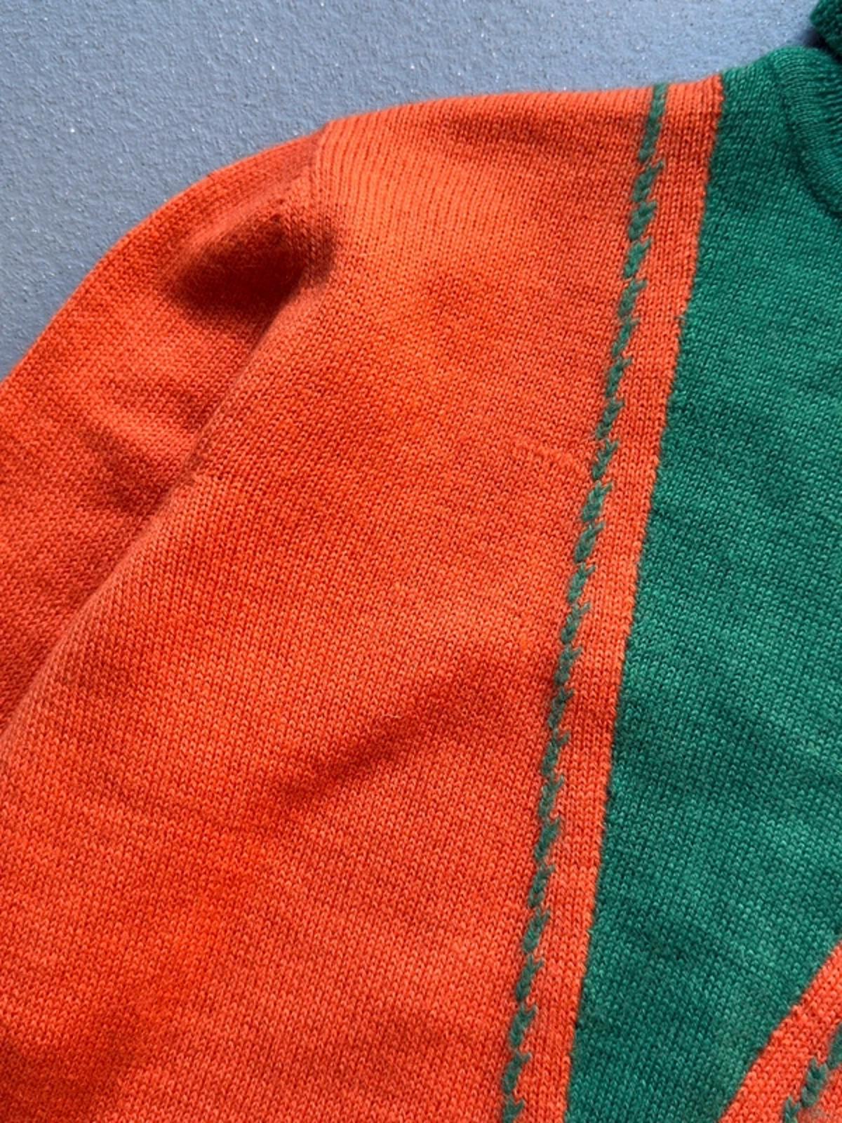 Vintage 70s Hand Knit Roll Neck Jumper Large Ladies