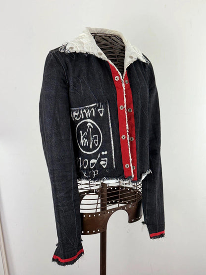 Y2K Art Cropped Jacket Size 10