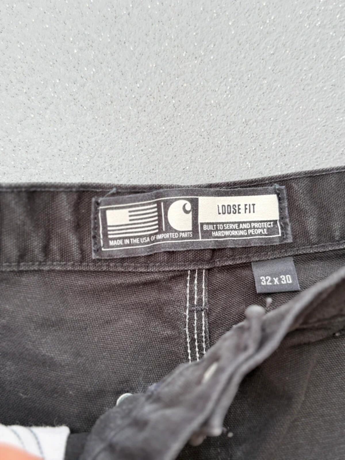 Carhartt Double Knee Custom Black Pants 32” Alt Punk