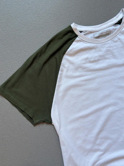 Y2K Ringer Baseball T Shirt Large Slim