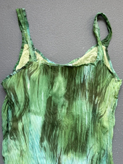 Y2K M&S Floaty Ruffled Strap Dress Maxi Size 12