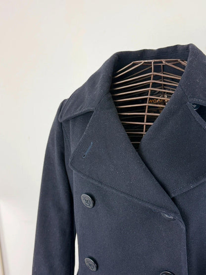 Woolrich Double Breasted Peacoat Large Cropped Navy