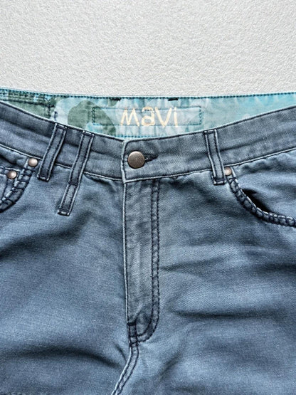 Mavi Patchwork Cotton Trousers 32” Navy