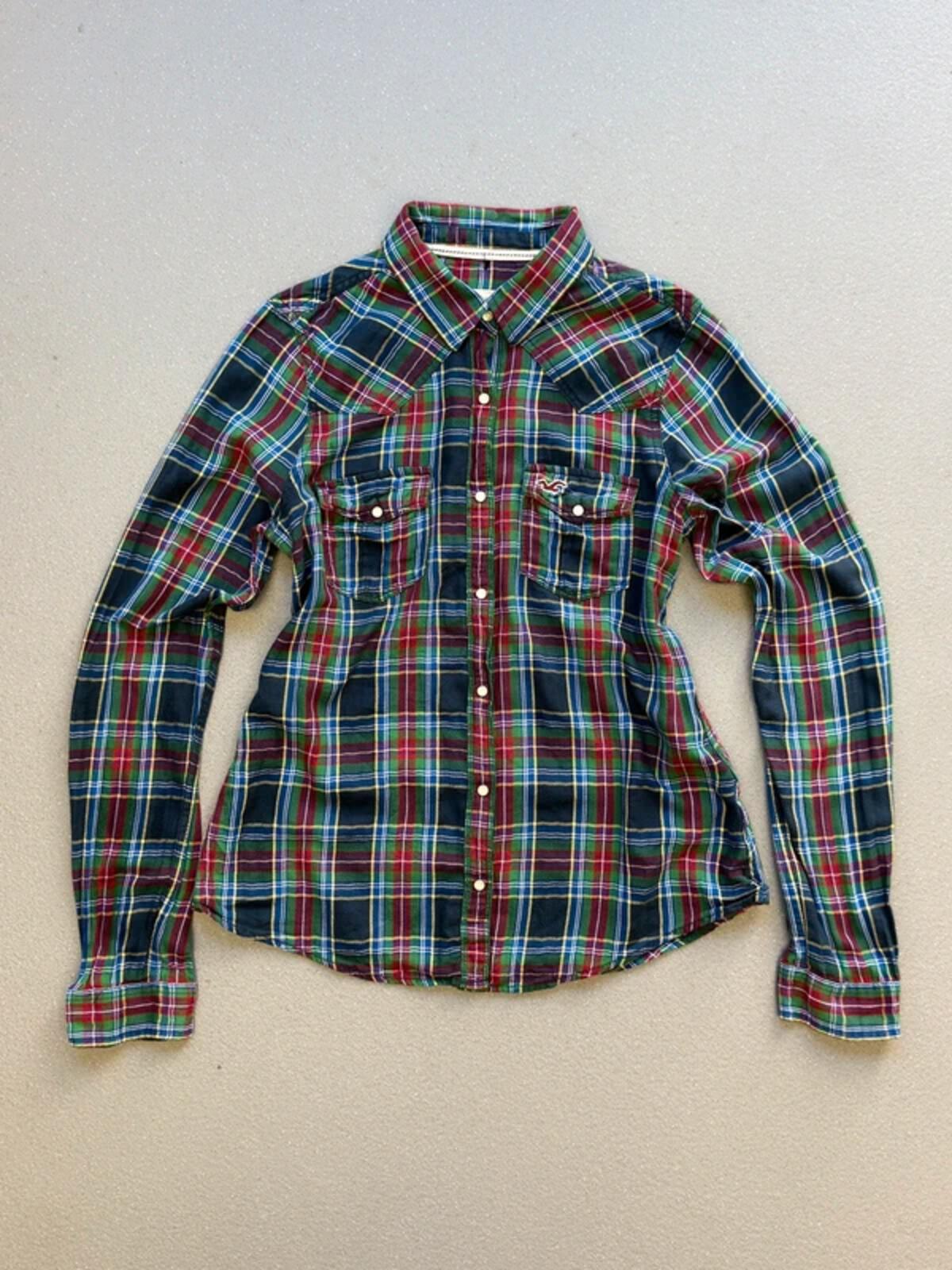 Hollister Y2K Check Shirt Large Ladies