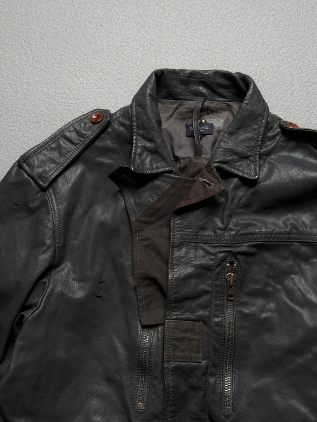 Paul Smith 2000s Leather Utility Jacket Large