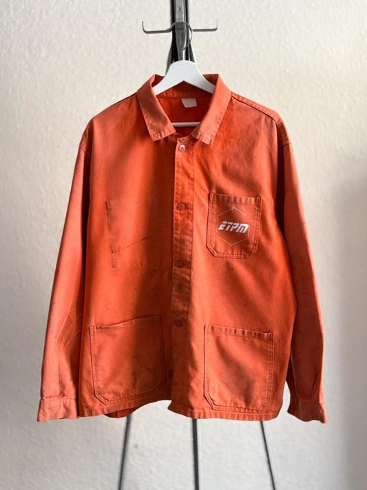 Vintage Orange French Euro Work Jacket XL
