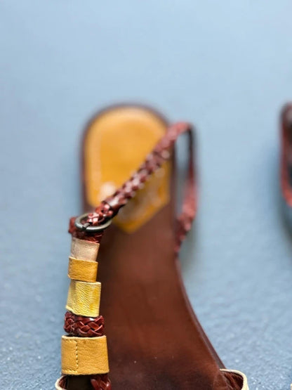 Miss Sixty Y2K Plaited Strappy Sandals Uk 6 / EU 39