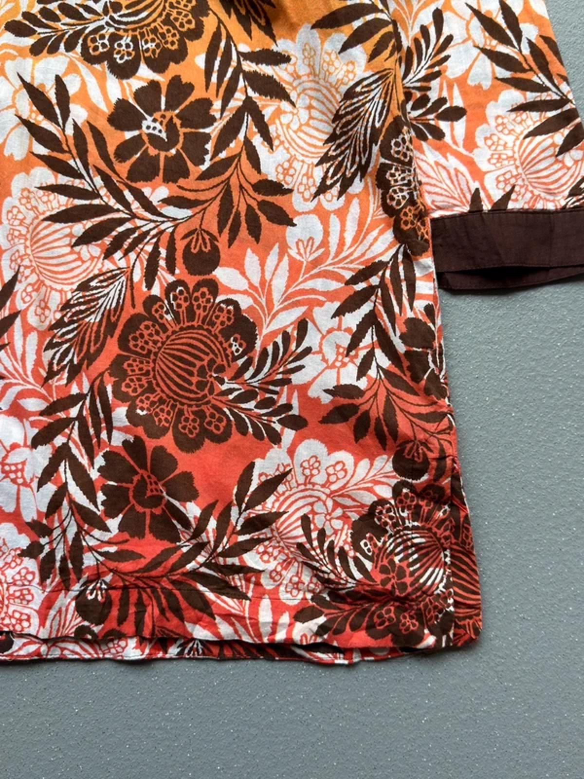 Y2K Boho Floral Smock Shirt XL